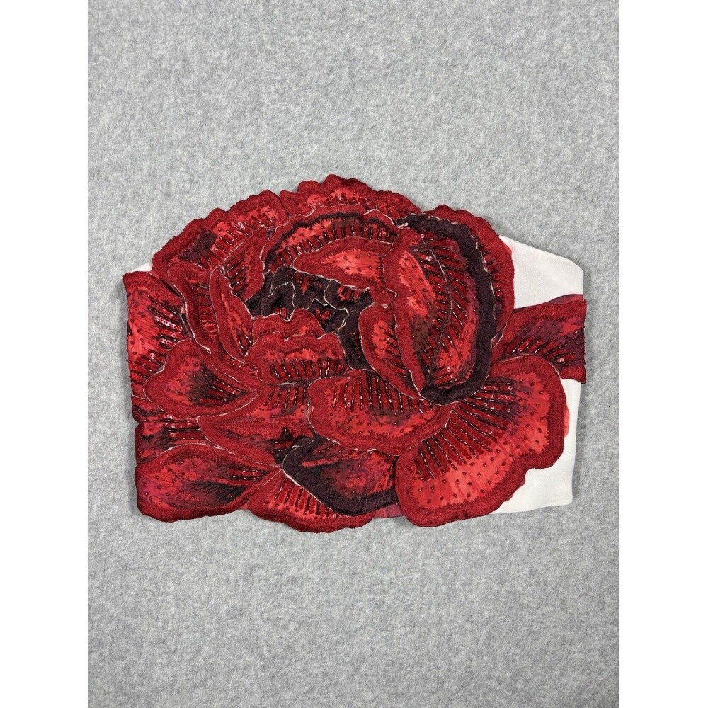 Alice + Olivia Randie Floral Applique Crop Top Size 2 NWT